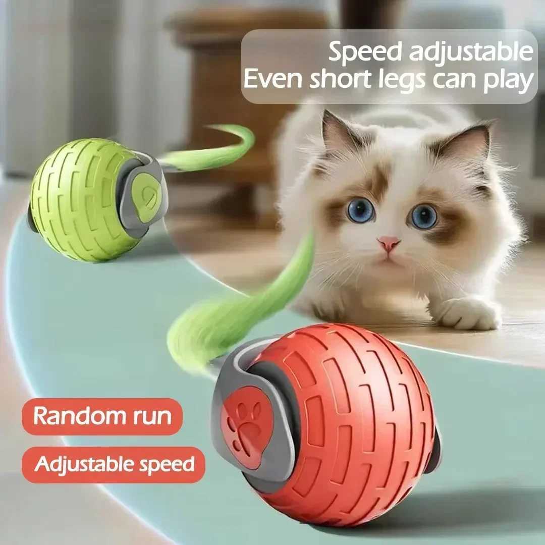 Automatic Rolling Ball Interactive Ball Cat Toy Pet Supplies Electric Dog Training Cat Teasing Simulated Mouse Charging Y250412