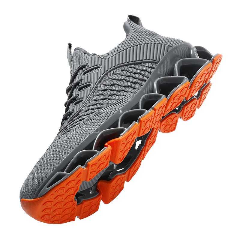 Large Size Blade Running Shoes for Men Antiskid Damping Cool Outsole Walking Trekking Leisure Summer Running Zapatills Sneakers Z250411