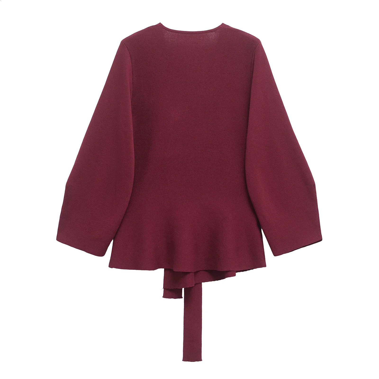 SpringAutumn 2025 Womens Coat Fashion Shoulder Pad with Knitted Jacket Retro Vneck Long Sleeve Versatile Set 250407