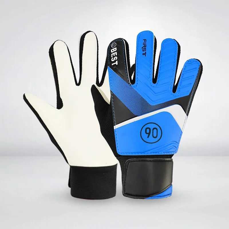 1 pair of childrens non slip gloves goalkeeper gloves finger protection goalkeeper thick latex football glovesXJ250412