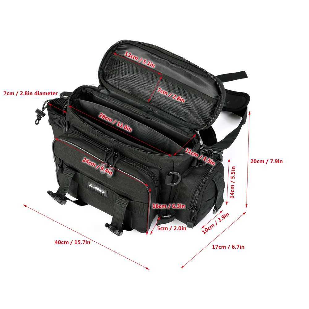 LEO Multifunctional Fishing Tackle Bags Single Shoulder Crossbody Bag Waist Pack Fish Lures Gear Utility Storage Fishing Bag Z250411