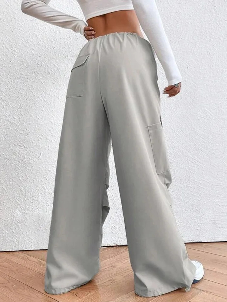 Grey womens sports pants autumn Baggy Fashion oversized pants summer ultra-thin fashion overalls streetwear Trousers for sale 250408