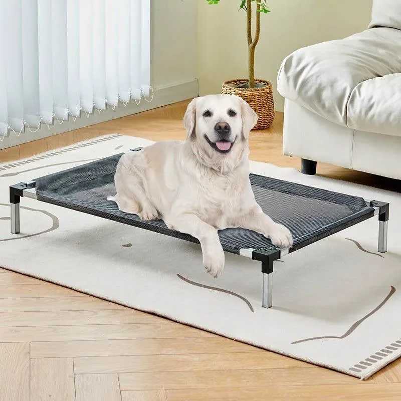 Folding pet camping bed for dogs cat house high detachable and washable cat bed for dogs X250412