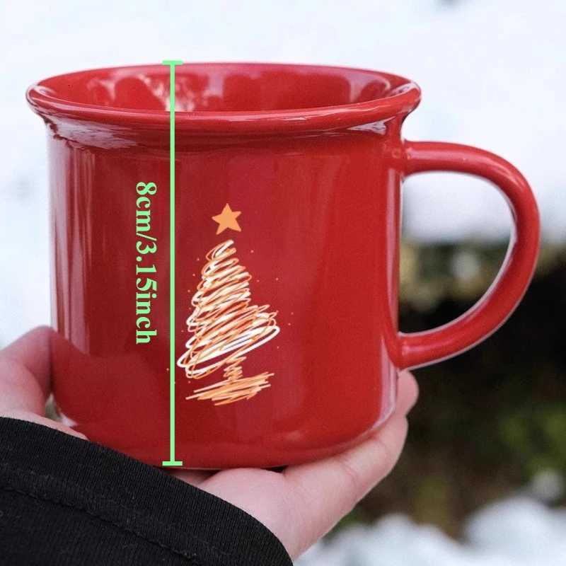 Christmas 1PC Big Red Christmas Mug Ceramic Coffee Mug Christmas Ceramic Mug Household Products Company Holiday Gifts Y251112
