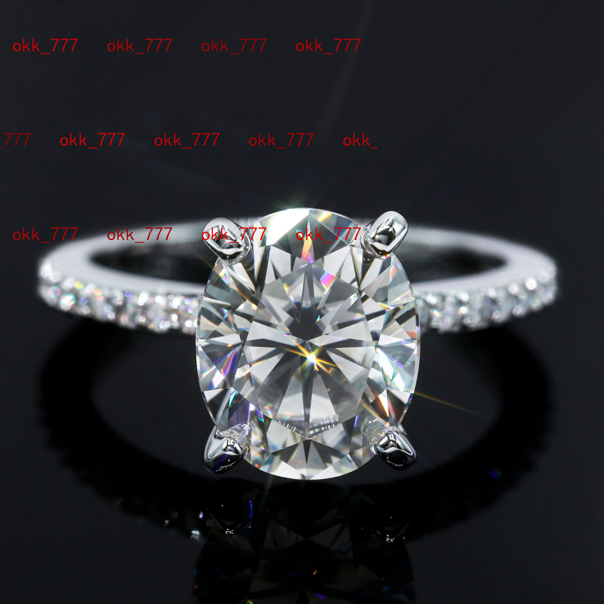 Fine Jewelry Rings 925 Sterling Silver 5 Ct Vvs Diamond Engagement Moissanite Rings for Women