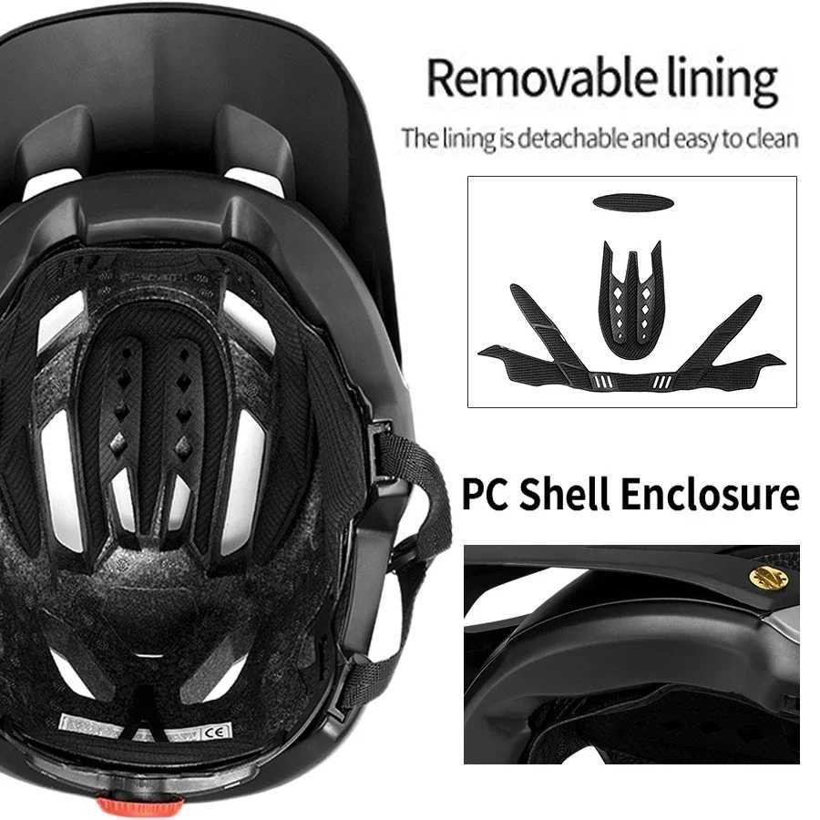 BATFOX Outdoor DH MTB Bicycle Helmet Integrated Mold Highway Mountain Bike Helmet Racing Safety Helmet UltralightT250412