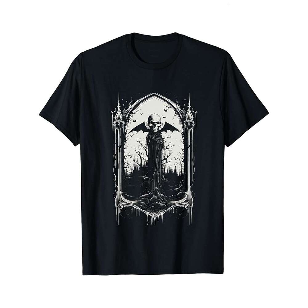 Designer T shirt Skull Cauldron Tarot Card Halloween Design - 220g T shits