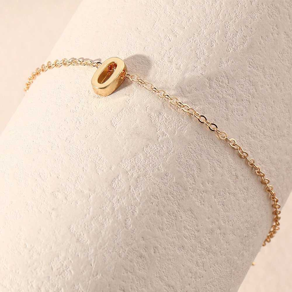 eManco DIY Personalized Alphabet Bracelet Stainless Steel Jewelry Simple Gold-Plated Accessories Girls Anniversary Gift WholesalC250411
