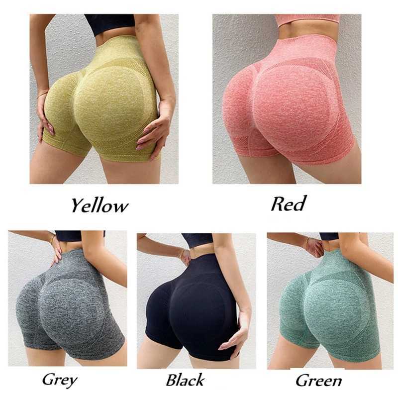Womens yoga shorts high waisted exercise shorts fitness yoga weightlifting hip fitness womens yoga gym running shorts sportswear Y250412