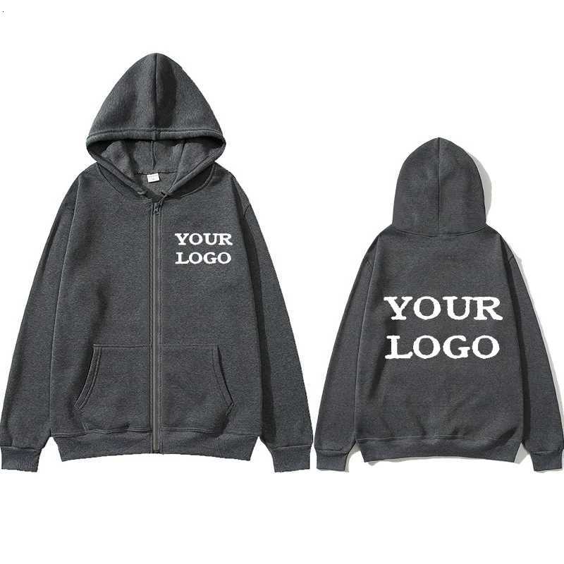 POD customization Custom Printed Hoodies Men and Women Zipper Hooded Sweatshirts Loose Casual Clothing Hooded Cardigans Mens Street HoodiesT251112