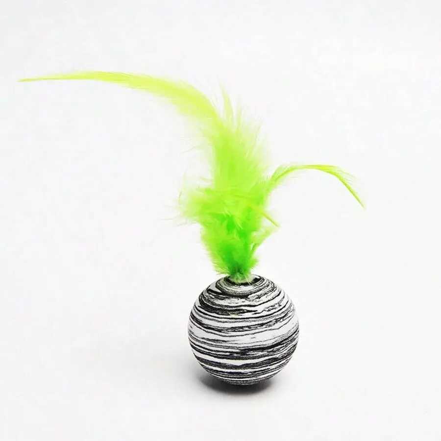 Cat toy EVA striped ball interaction Y250412