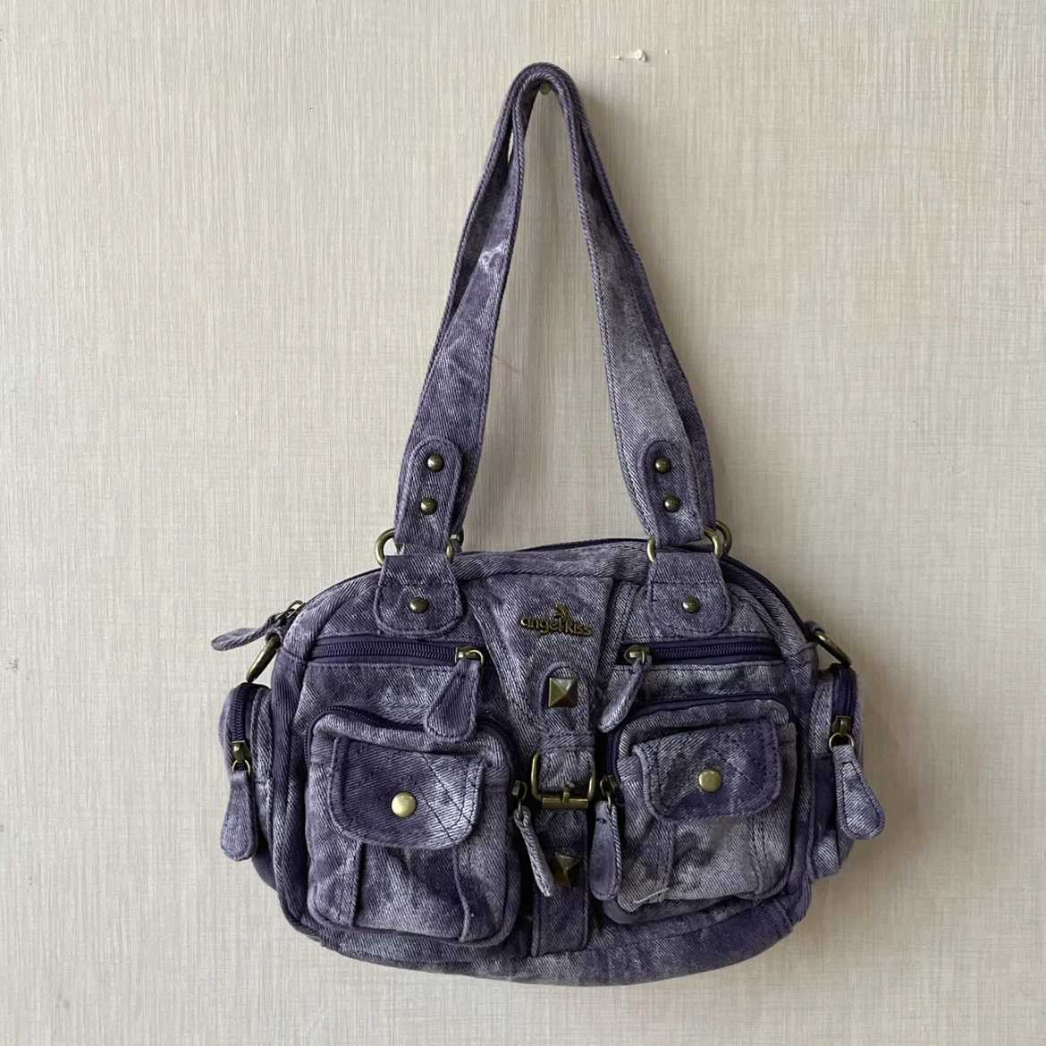 Angelkiss Women Handbags Y2K PU Satchel Top-handle Purses and Handbags Dumpling Pack Shoulder Bags Phone Money PackW251111