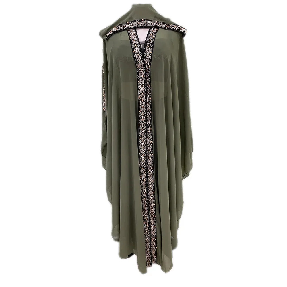 Ramadan Abaya Dubai Kaftan Muslim Headscarf African Evening Dress Female Kimono Robe Caftan Islamic Clothing 250411
