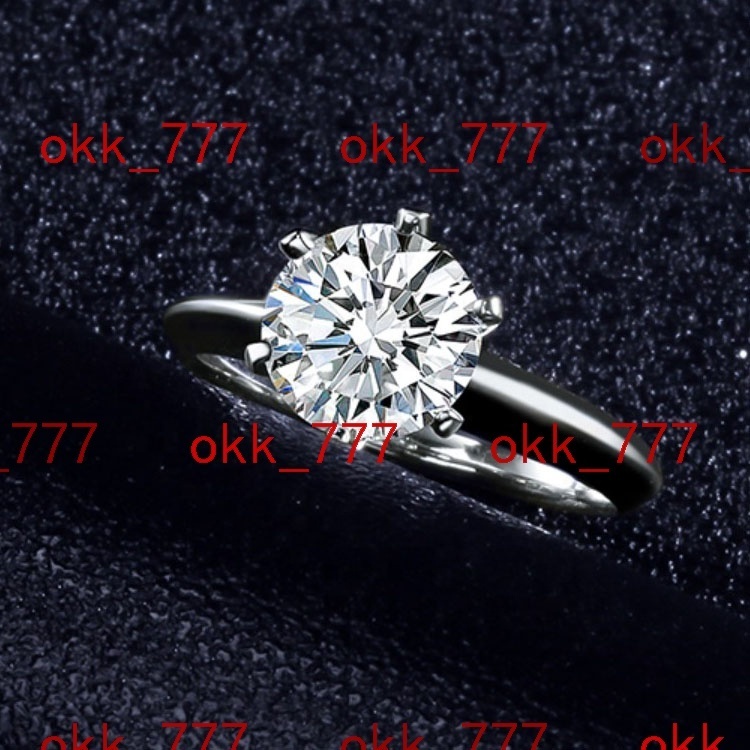Luxury Jewelry Moissanite Jewelry Pure 14K Gold 18k Gold Six-prong Moissanite Party Gift Ring