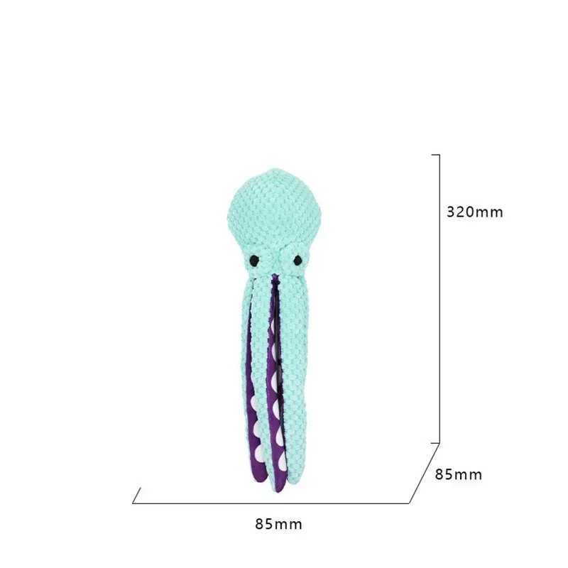 High Quality Dog interactive toy sound plush octopus chew toy durable stuffed puppy toy boring companion dog accessories T2504012