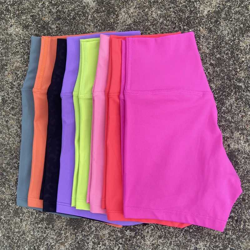 Yoga shorts womens gym sports shorts high waist exercise plus size fitness short legs running cycling tight fitting soft sportswear Y250412