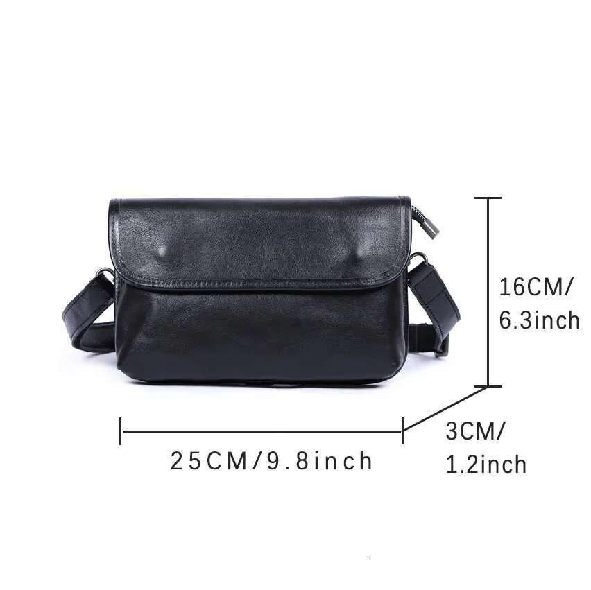 S.Worker Genuine Men's Shoulder Bag, Crossbody Bags Simple Cowhide Bag,Vegetable-Tanned Top Layer Leather Fashion Casual
