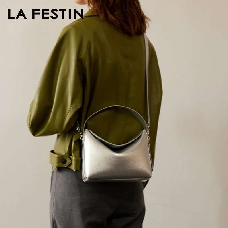 LA FESTIN Original 2023 New Handbag Ladies Shoulder Crossbody Women's Leather Portable Bucket Brand Bag