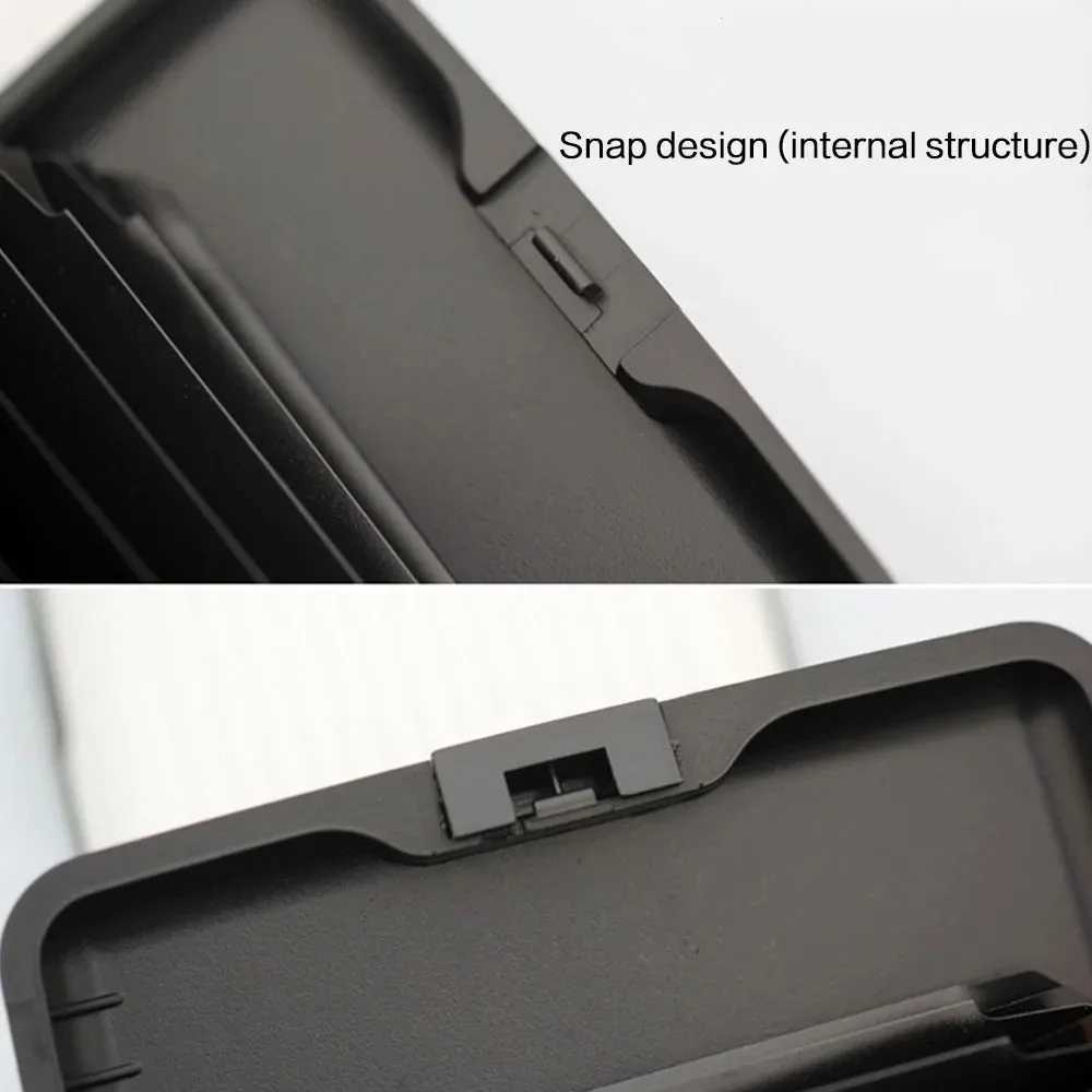 Mens aluminum bank card clip hard shell wallet solid card anti RFID scanning protection card clip Z250411