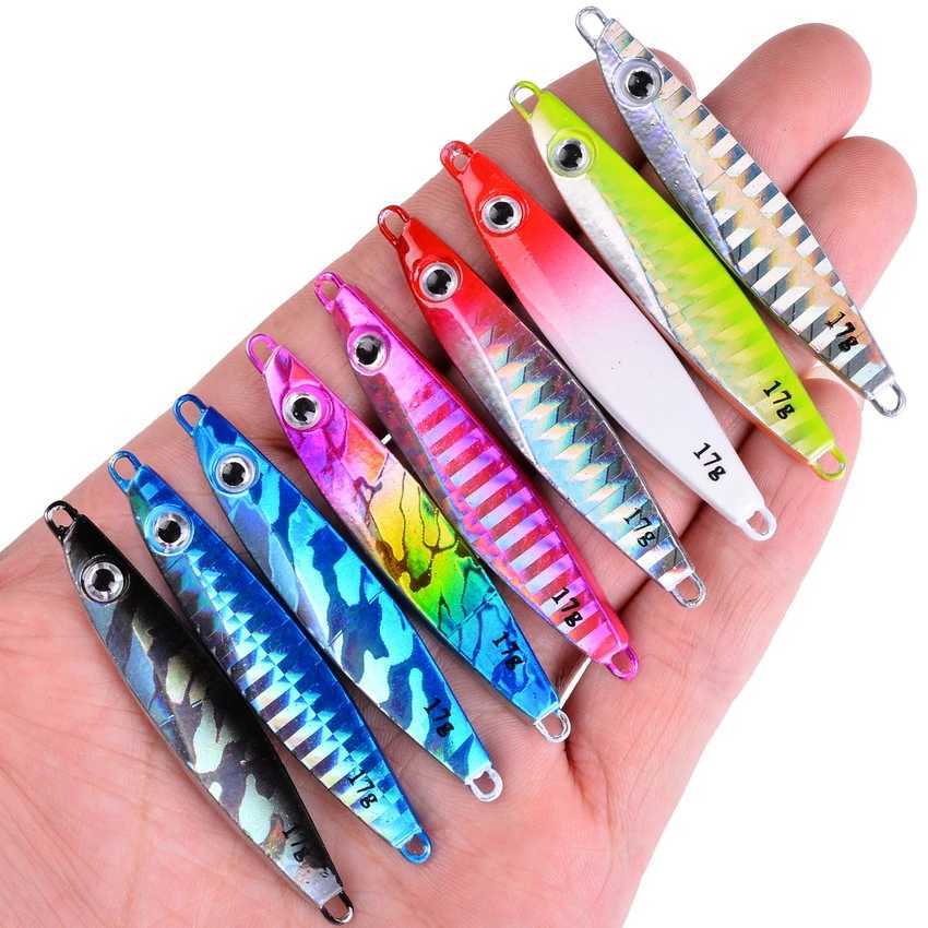 2022 Metal Jig Fishing Lure Weights 7g-40g Trolling Hard Bait Bass Fishing Bait Tackle Trout Jigging Lure Jigs Saltwater Lures Z250411