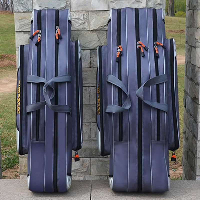 Belly Fishing Bags 2/3 Layer 80/90/120/130cm Waterproof Outdoor Fishing Rod Bag Large Capacity Mens Fishing Storage Case XA93G Z250411