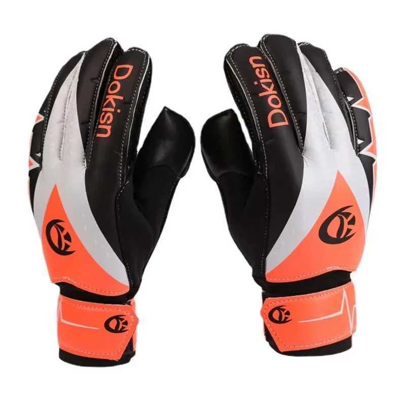 Goalkeeper gloves all finger latex goalkeeper gloves portable anti slip football training gloves football protective equipment for adults and children