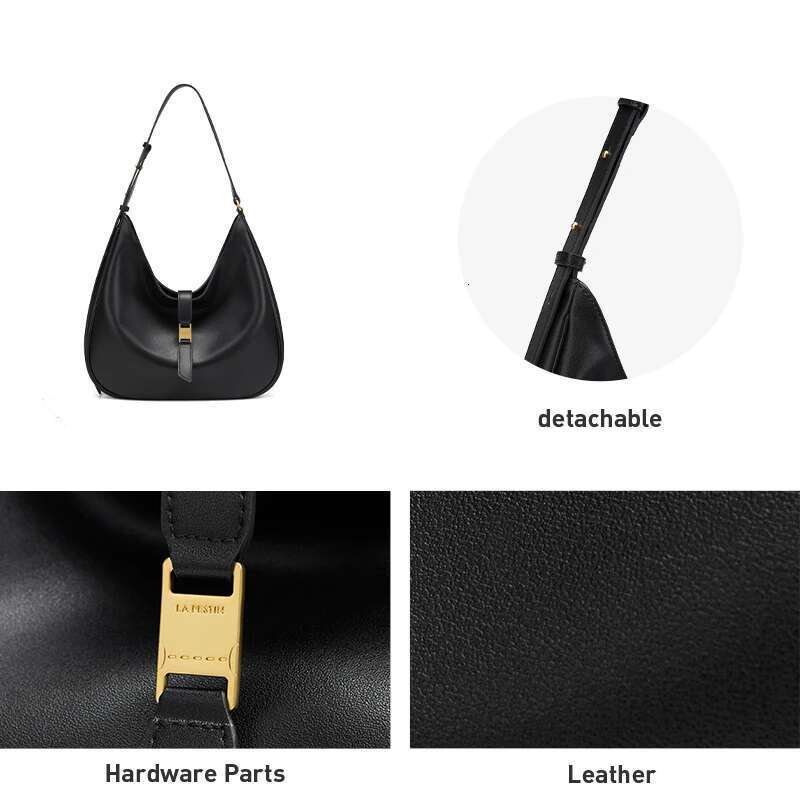 LA FESTIN Original Brand 2024 New Summer Large Capacity Tote Black Shoulder Bags Crossbody Casual Women's Bag
