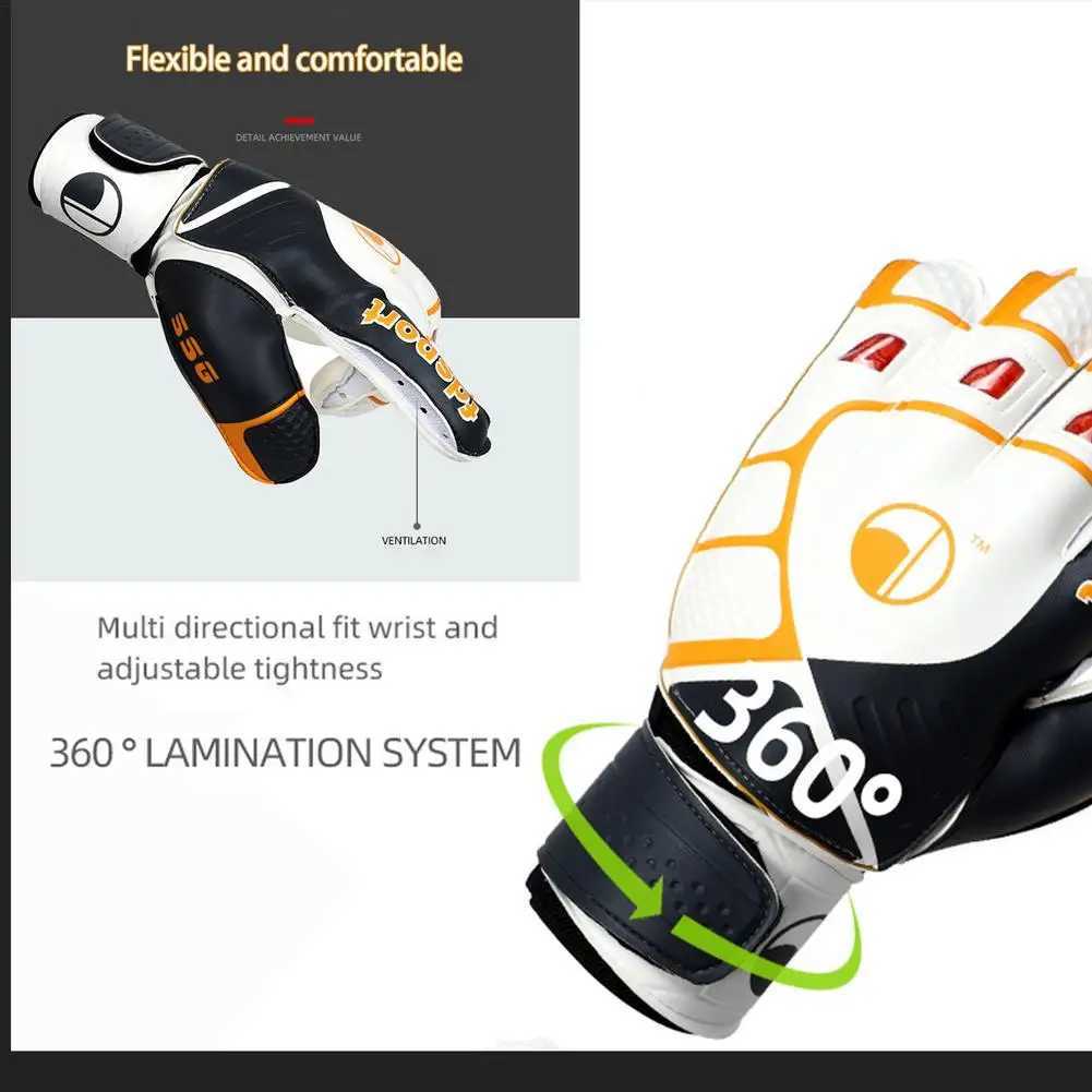 Goalkeeper Goalie Soccer Gloves - Kids Youth Football Goal Keeper Gloves With Embossed Anti-Slip Latex Palm And Soft PU Hand BW251112