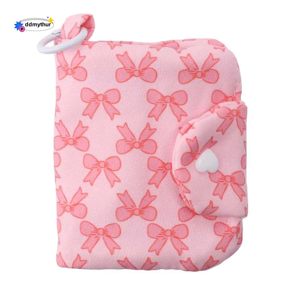 en Pink Bowknot Printing Wallet Cute Girls Earphone Storage Bag Coin Purses Money Change Kawaii Zipper Key Pouch ddmythur