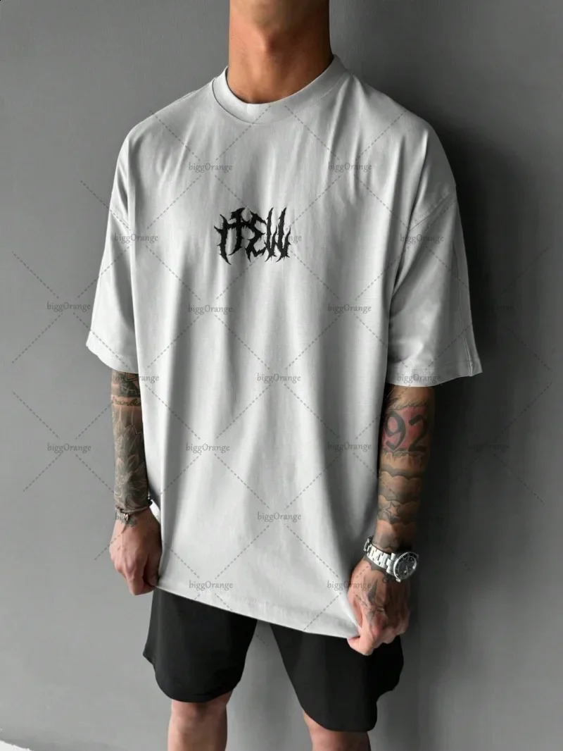 Harajuku Punk Gothic Harajuku Skeleton Graphic Top Men Hip-hop Y2K Streetwear Short-sleeved Trendy Casual Oversized T-shirt 250411