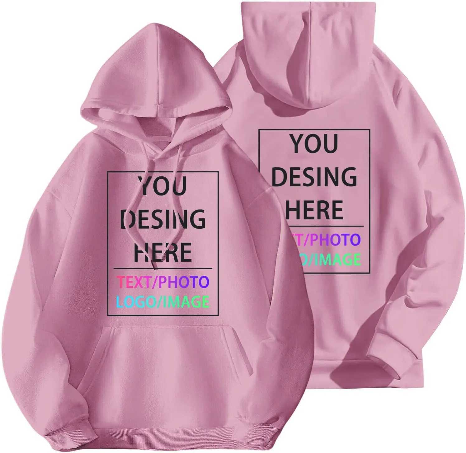 POD customization Custom Hoodie Custom Hoodies for Men and Women Design Your Own Customized Add Your Text Photo Hoodies Adjustable Drawstring TopsT251