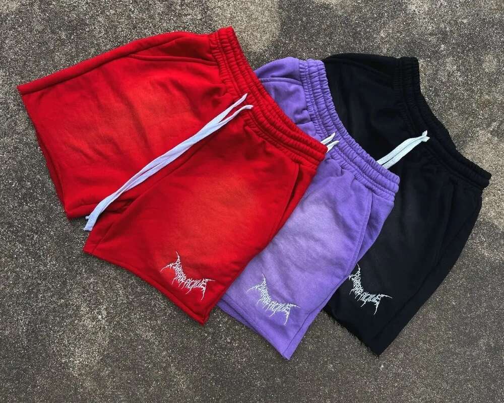 Y2k Hip-hop streetwear American fashion casual loose Basketball Shorts Haruku couple retro looss sweatpants men Baggy pants
