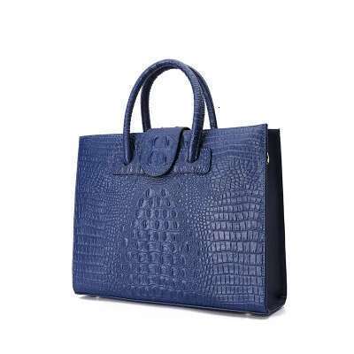 New Fashion Crocodile Pattern Women's Real OL Handbags Genuine Leather Ladies Shoulder Bag Business Computer Bags