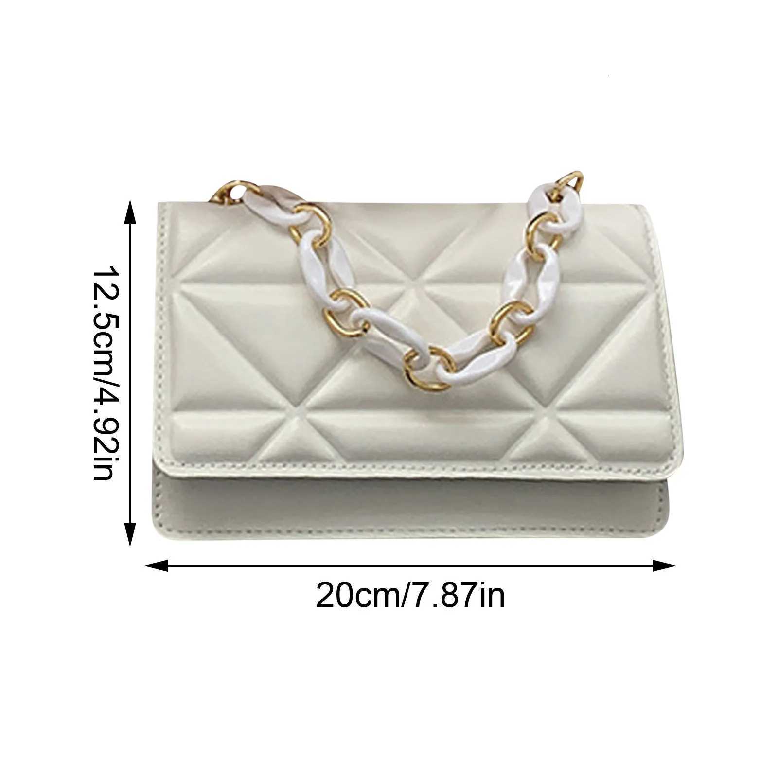 WomenS One-Shoulder Small Square Bag Simple Printed Wide-Band Messenger Bag Elegant Baguette Bag For Banquet Dance BusinessT2511112