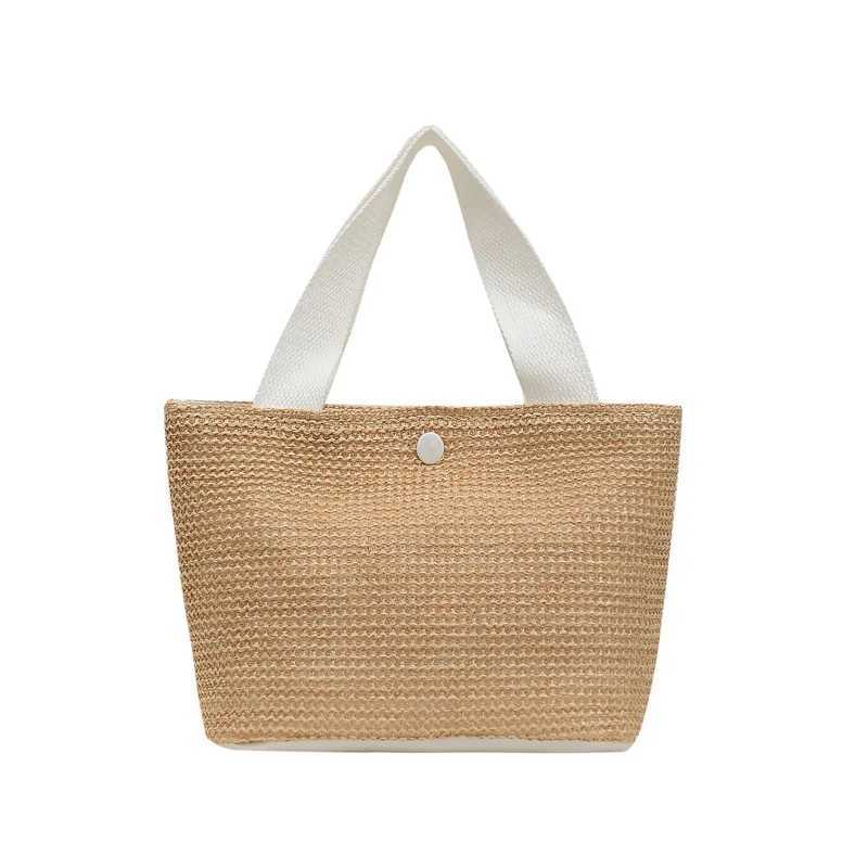 Elegant ladies Str womens handbag womens holiday beach casual handbag top handbag Fi shoulder bag 2023XJ250412