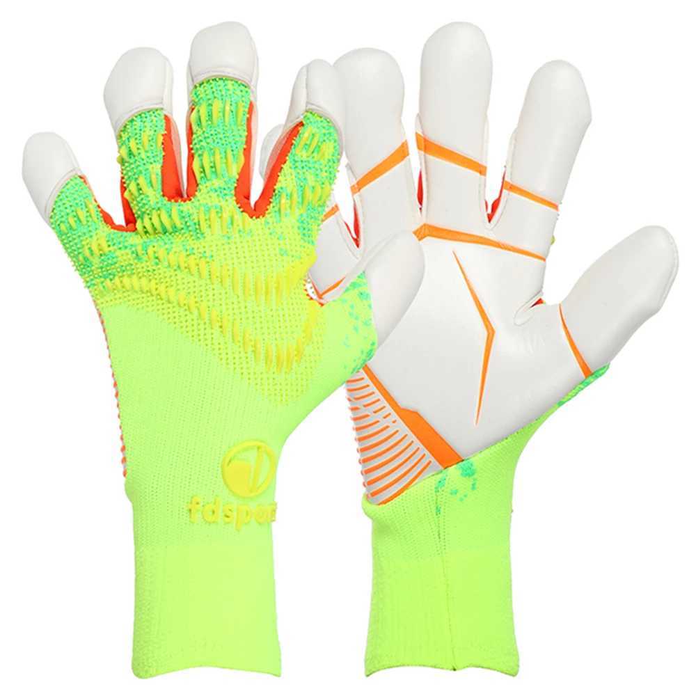 Mens womens professional football rugby training matches goalkeeper gloves anti slip 4mm thick latex protectionXJ250412