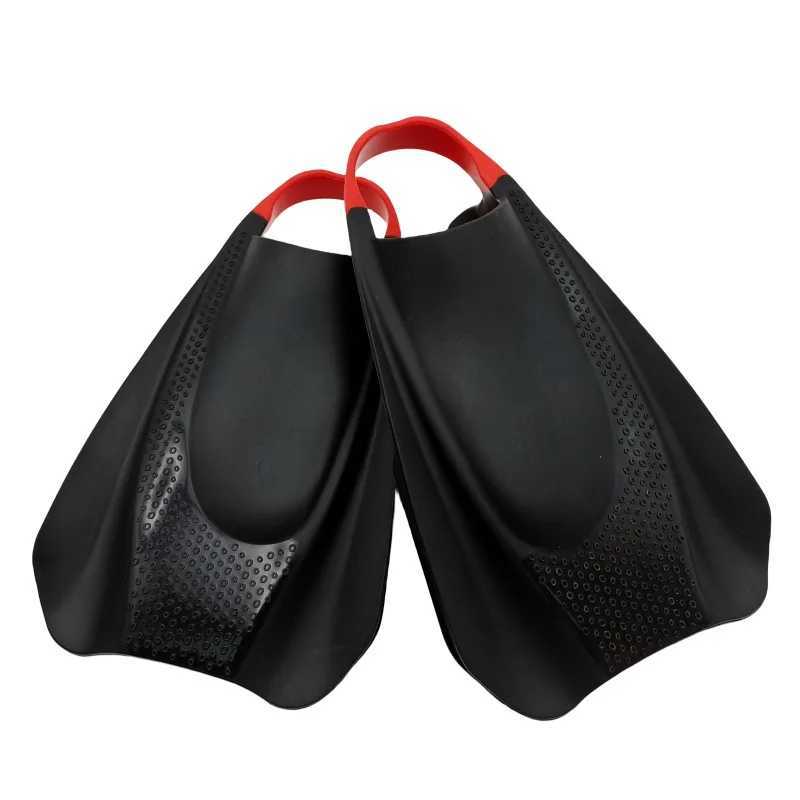 High quality silicone swimming diving flip cover adult freestyle assisted training dual fin inflatable sleeve short flip coverY250412