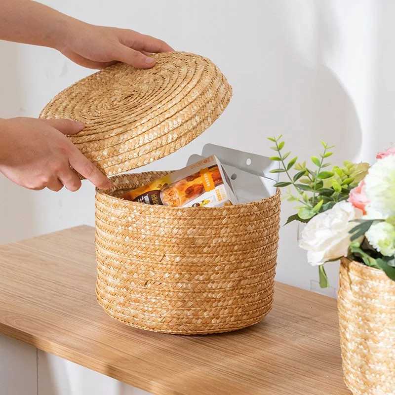 Handmade Woven Storage Basket Mti-pose Snack Organizer Baskets Y251112