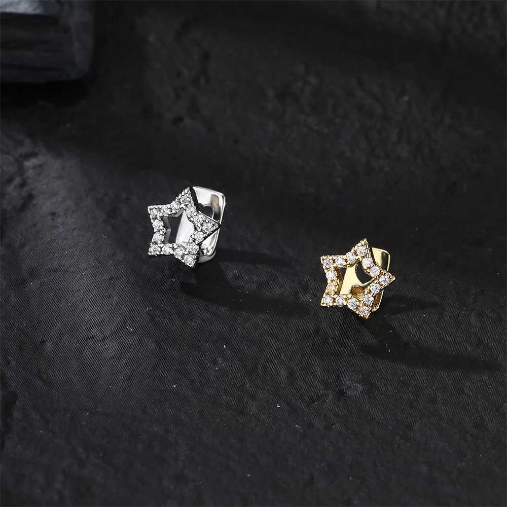 1 fashionable single hollow star zirconia dental mill hip-hop CZ stone dental hat decoration womens jewelry dental mill W250412