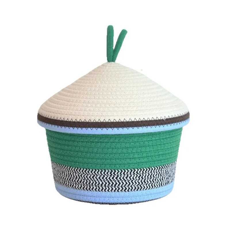 Woven Cotton Rope Storage Baskets-Fruits/Clothes/Toys Eco-Friendly Organizer for He/Picnic/Camping Soft Textured Stylish Y251112