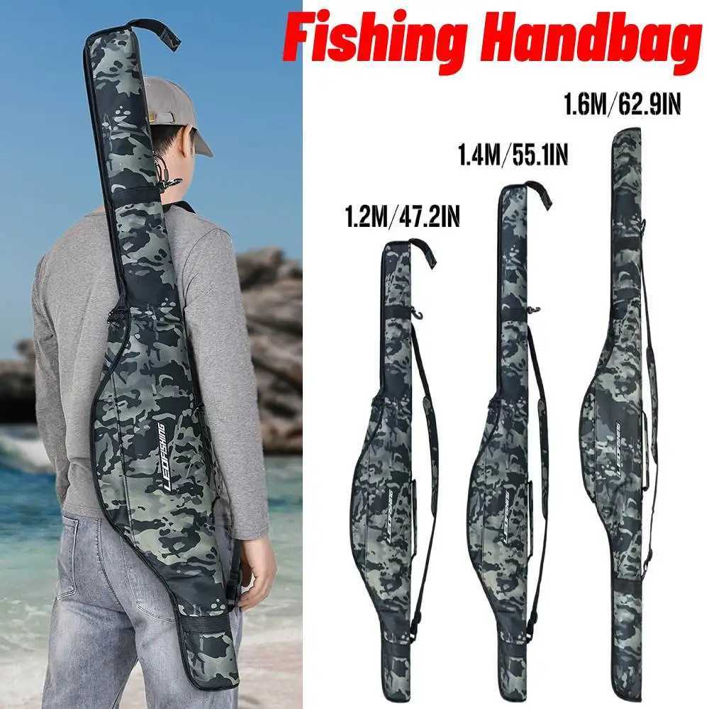 120/140/160CM Fishing Bag Portable Folding Fishing Rod Storage Bag Fishing Pole Gear Tackle Tool Carry Case Carrier Fishing Tool Z250411
