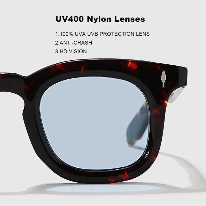 Luxury Brand Original Sunglasses Round Handmade Acetate Top Quality SUN GLASSES for Men Women Fashion Outdoor Protective Eyewear Z250411