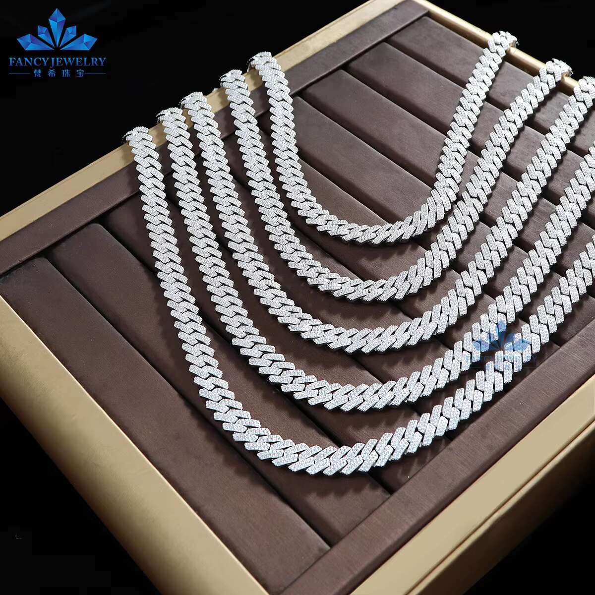 2025 Cuban Link Chain 6mm-14mm Pass Diamond Tester HipHop Jewelry 925 Sterling Silver VVS Moissanite Iced Out Bracelet Necklace