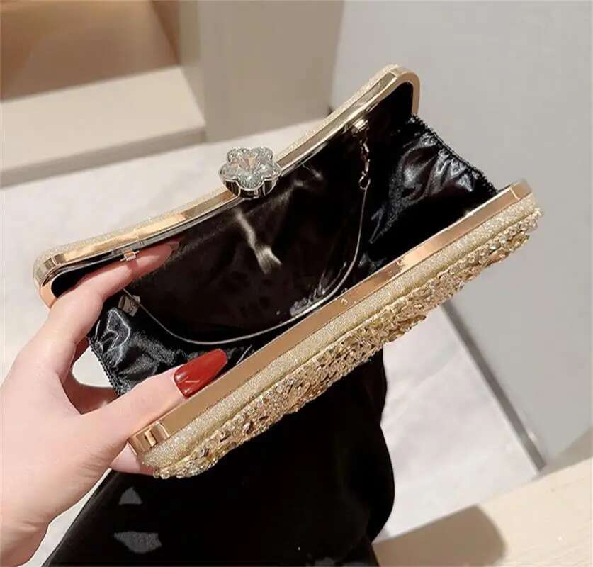 Water Dia Banquet Handheld Sparkg Brilliant Dress Chain Strap Diagonal Straddle Party Bag