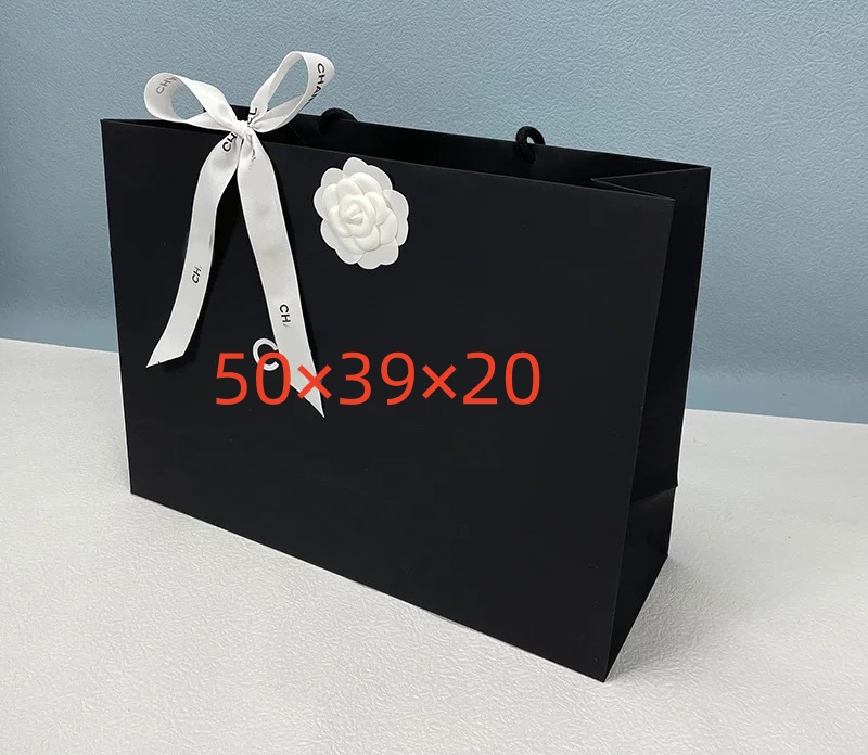 Elegant Gift Packaging Box Luxury Black Paper Bag with Scarf Folding Box for Clothing Apparel Premium Gifts