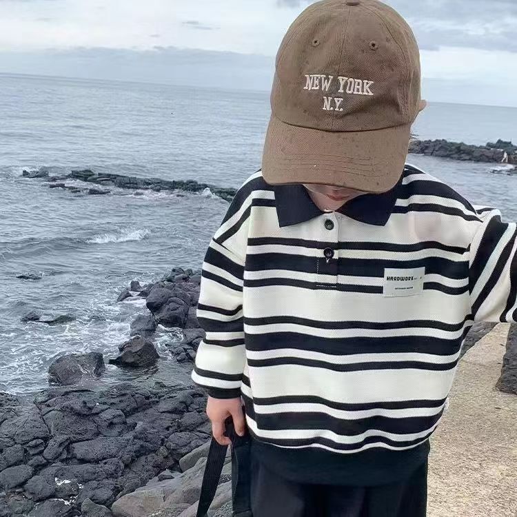 Ddmyshoesvip Boys Hoodie Collection Trendy Polo Children S Loose Bottom Shirt Boys Spring And Autumn Thin Top