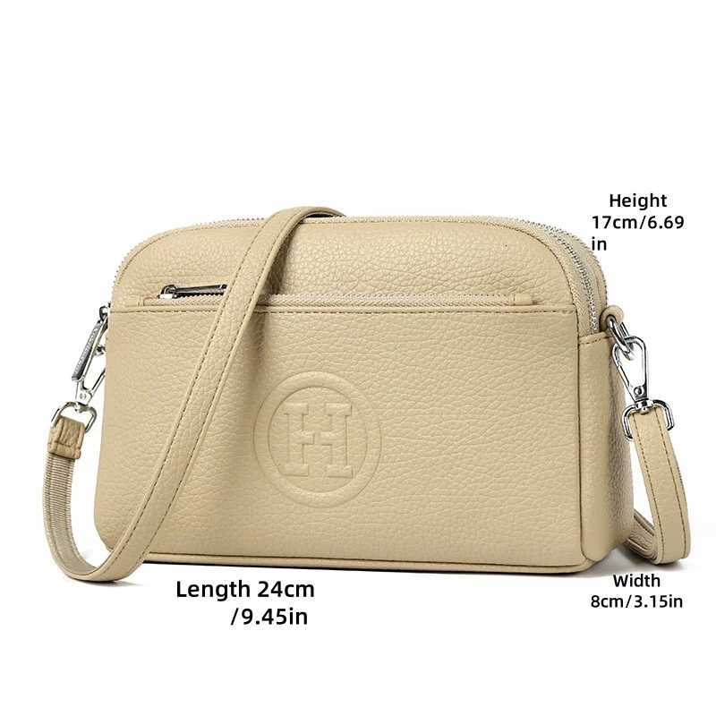 New Korean-Style Letter-Pattern Leather Multi-Purpose Crossbody Bag Stylish And Casual Suitable For Single-Shoulder CommutingT2511112