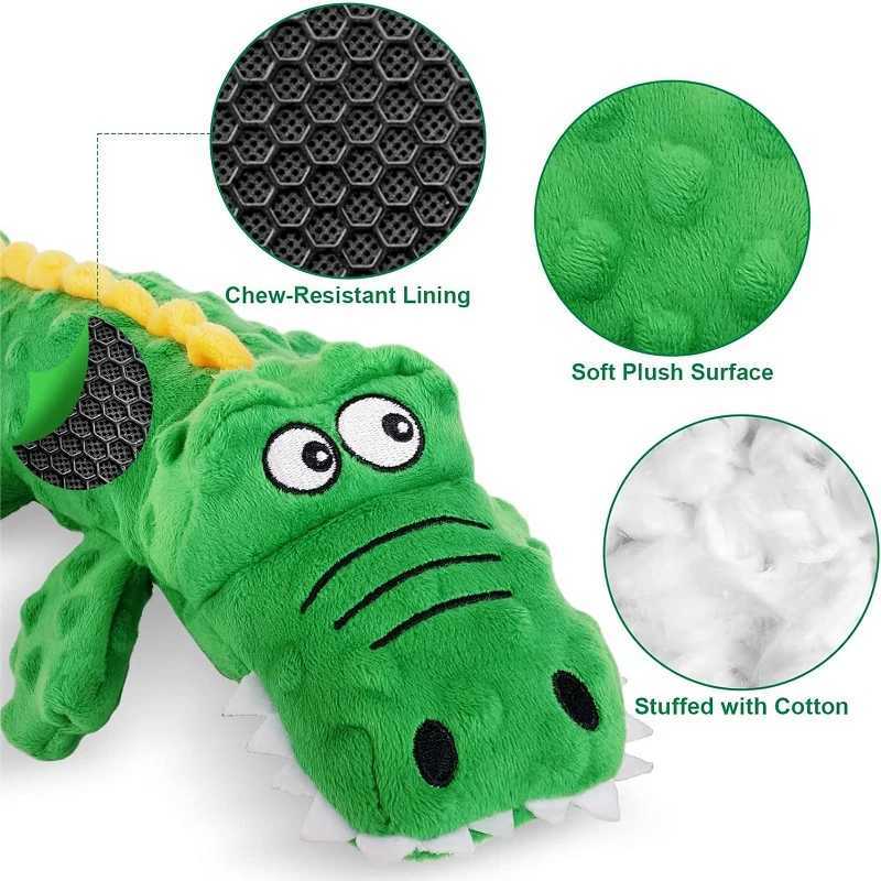 High Quality Plush dog toy crocodile squeeze pet toy for small medium and large dogs interactive dog teeth cleaning chewing toys pet supplies T2504012