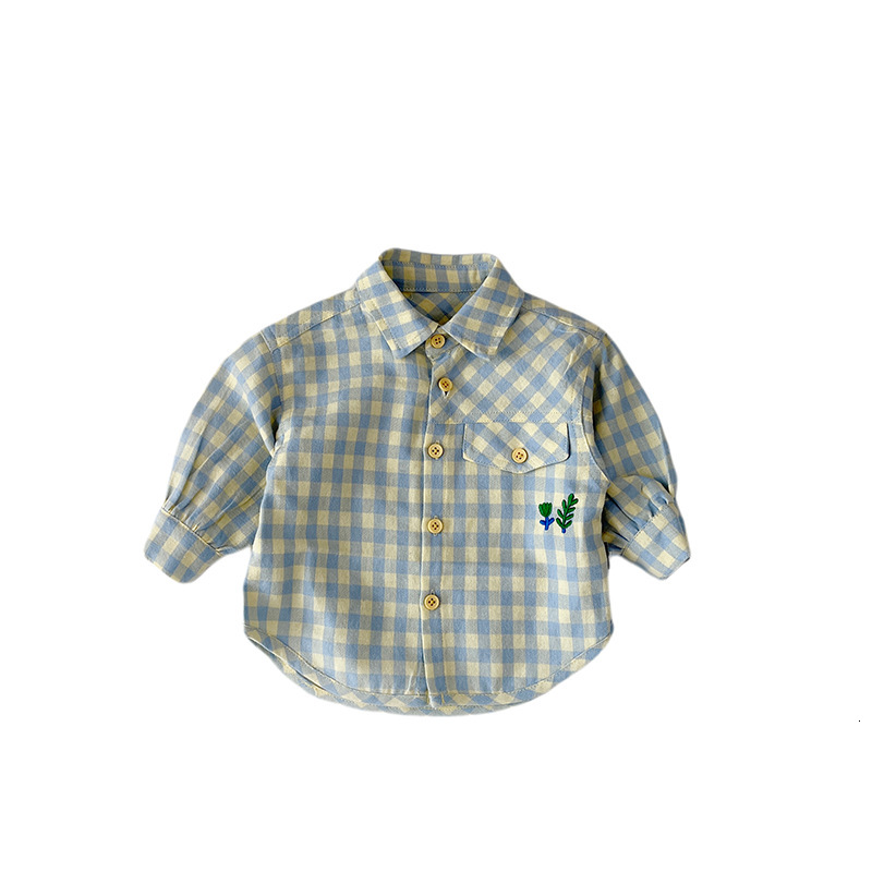 Ddmyshoesvip Korean Long Sleeved And Autumn Wear Fresh Baby Plaid Shirt Jacket For Boys Outdoor Spring Wear