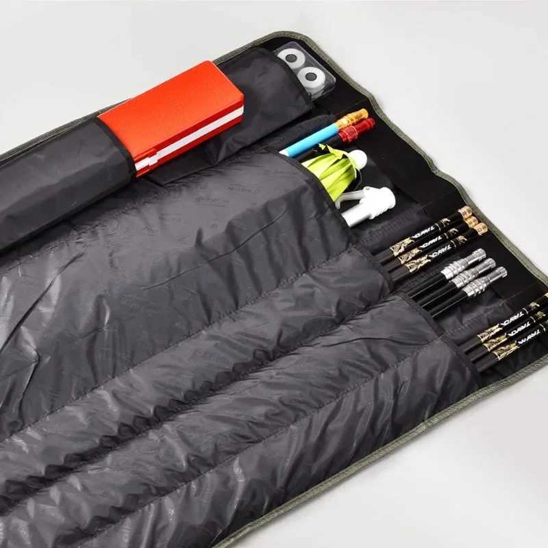 120cm 130cm 150cm Canvas Fishing Bag Waterproof Fishing Rod Umbrella Tackle Gear Storage Case Portable Roll Up Shoulder Bags Z250411